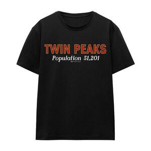 Twin Peaks Unisex Adult Population T-Shirt / Black